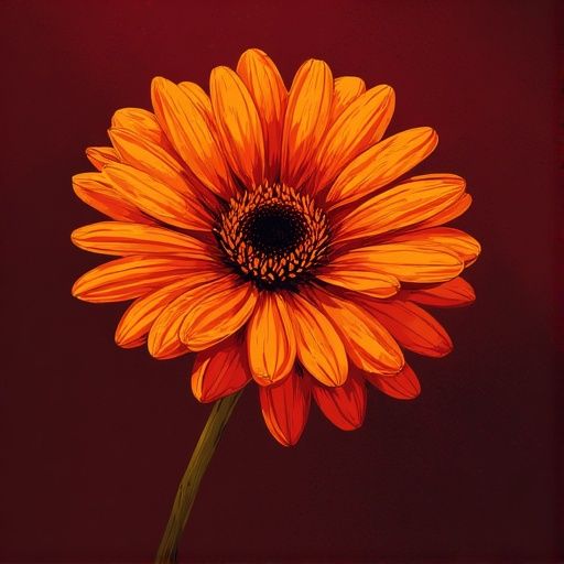 Sofia 109  Gerbera arancione