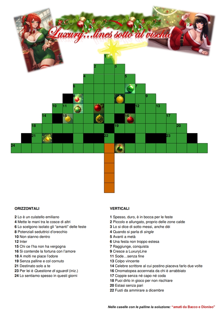 cruciverba natalizio: luxury...line 6 dicembre 2025