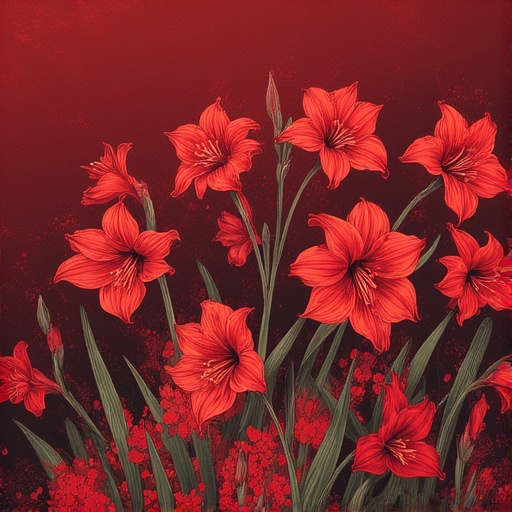 Giulia 108 Amaryllis rosso