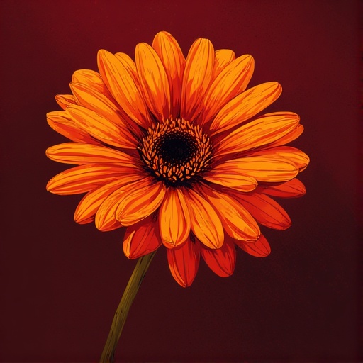 Sofia 109  Gerbera arancione